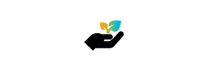 Hand with colored leaves